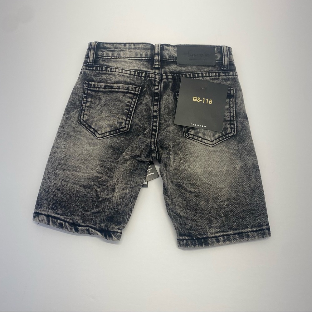 GS-115 Black boy's denim shorts size 3T Black 5 Pocket 3T New - Picture 14 of 15